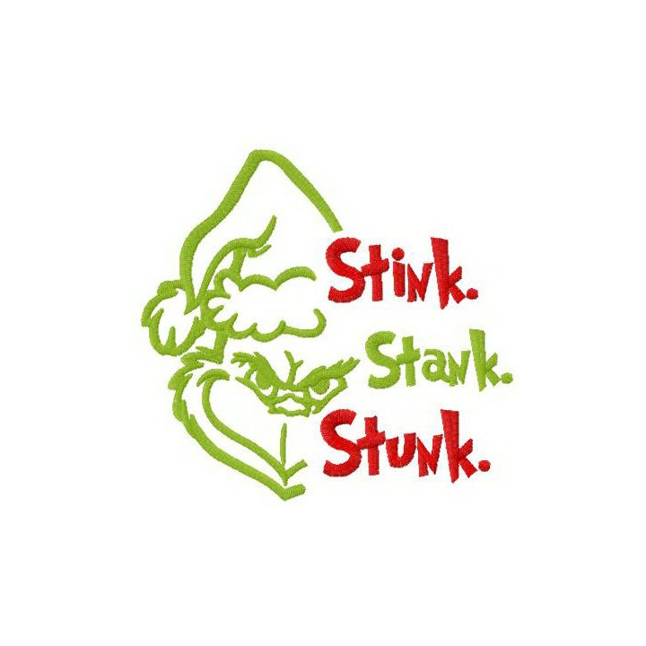 Stinky Grinch embroidery design - Embroidery Design
