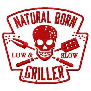 Natural born griller 2 embroidery design - Embroidery Design