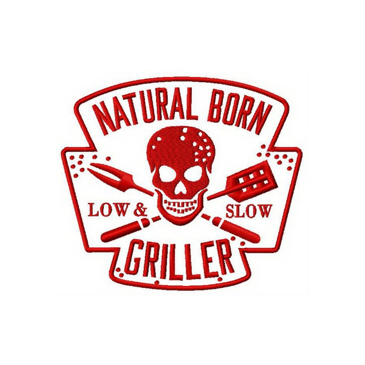 Natural born griller 2 embroidery design - Embroidery Design
