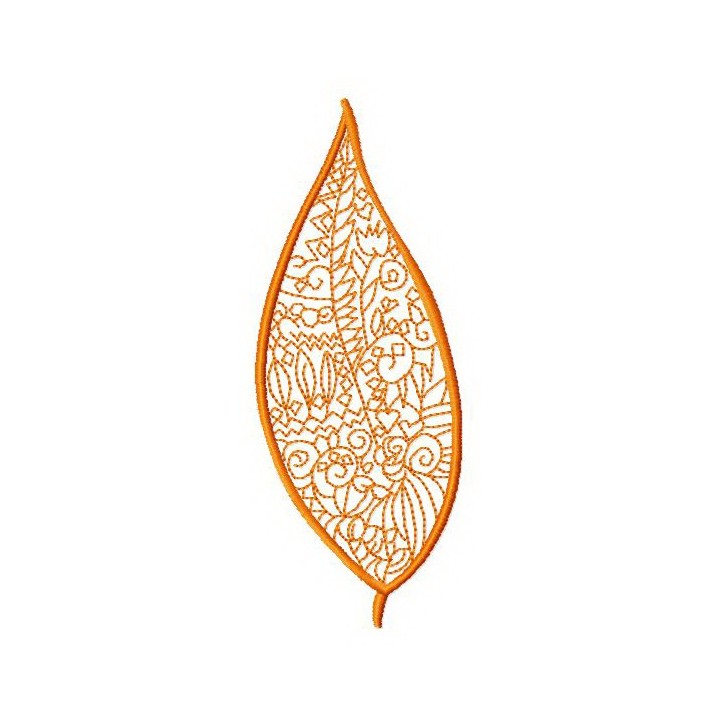 Bird-cherry tree leaf embroidery design - Embroidery Design