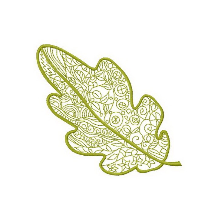 Oak leaf embroidery design - Embroidery Design