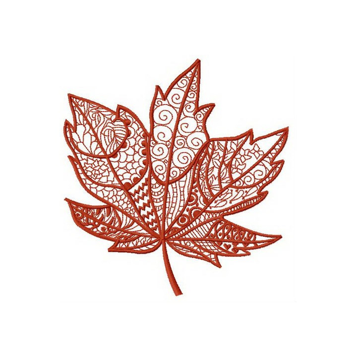 Maple leaf embroidery design - Embroidery Design