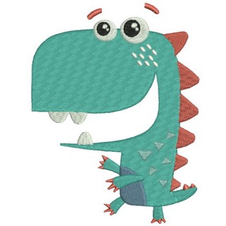 Walking dinosaur embroidery design - Embroidery Design