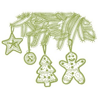 Christmas decorations embroidery design - Embroidery Design