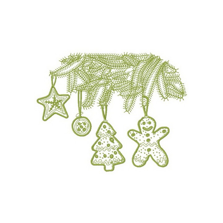 Christmas decorations embroidery design - Embroidery Design