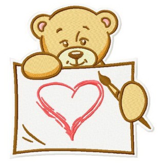 Teddy's painting 5 embroidery design - Embroidery Design