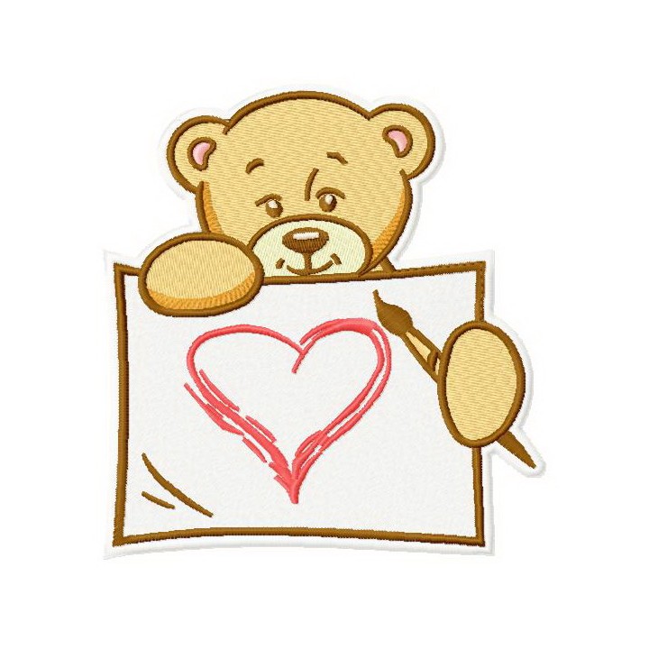 Teddy's painting 5 embroidery design - Embroidery Design