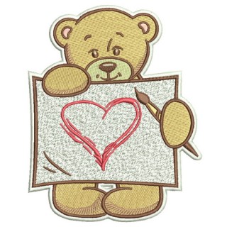 Teddy's painting 4 embroidery design - Embroidery Design