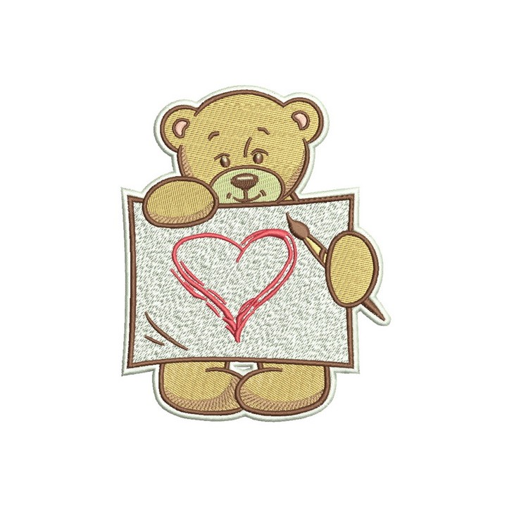 Teddy's painting 4 embroidery design - Embroidery Design
