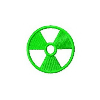 Nuclear hazard sign embroidery design - Embroidery Design