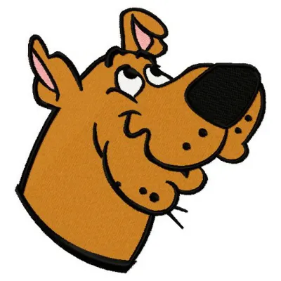 Embroidery design featuring Scooby Doo, perfect for stitching on t-shirts, hoodies, or tote bags.