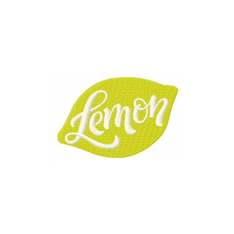 Lemon embroidery design showcasing vibrant stitched motifs for kitchen and cooking projects.