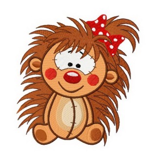 Hedgehog's polka dot style 3 embroidery design - Embroidery Design