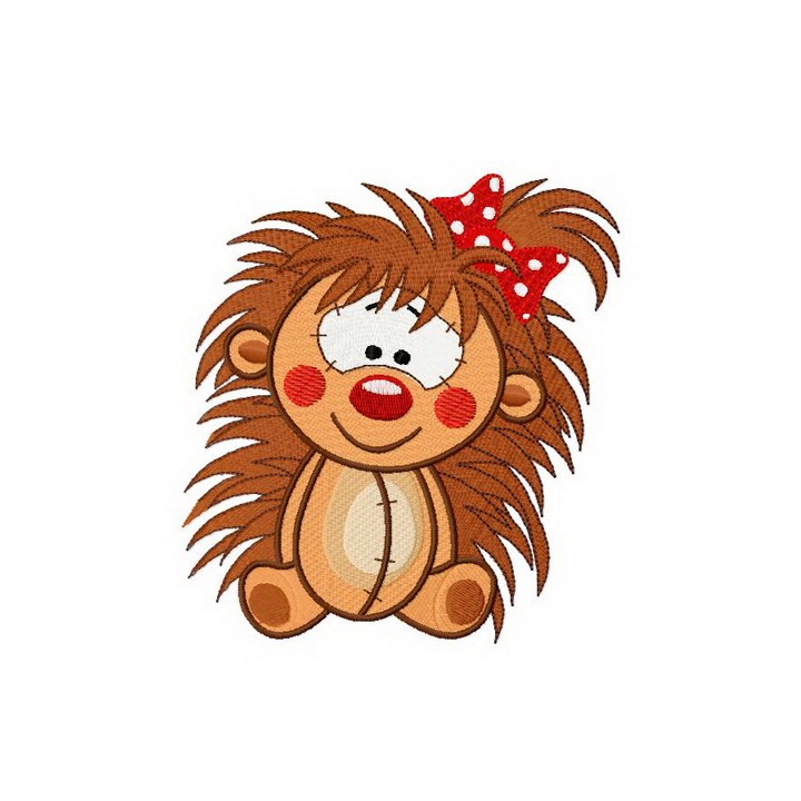 Hedgehog's polka dot style 3 embroidery design - Embroidery Design