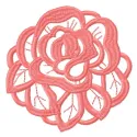 Preview of the Pink Rose 2 embroidery design, showcasing intricate floral motifs for FSL and decoration projects.