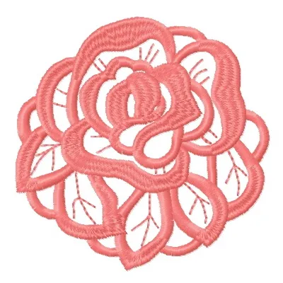 Preview of the Pink Rose 2 embroidery design, showcasing intricate floral motifs for FSL and decoration projects.