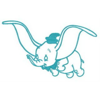 Dumbo is flying embroidery design - Embroidery Design