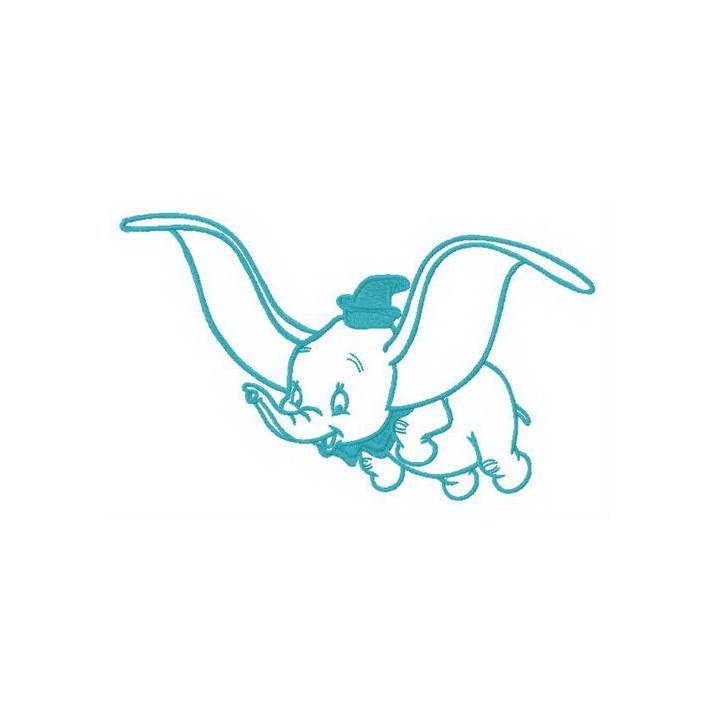 Dumbo is flying embroidery design - Embroidery Design