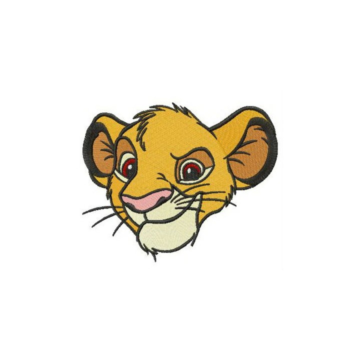 Sneering Simba embroidery design - Embroidery Design