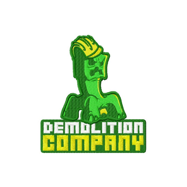 Demolition company badge embroidery design - Embroidery Design