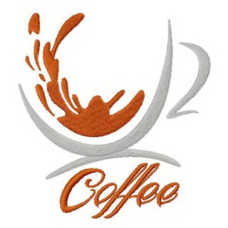 Coffee cup 7 embroidery design - Embroidery Design