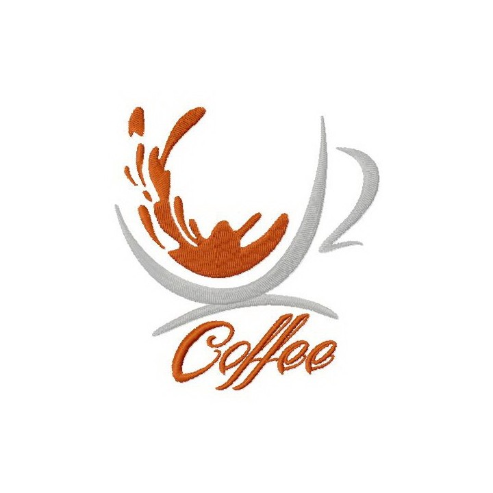 Coffee cup 7 embroidery design - Embroidery Design