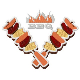BBQ restaurant 2 embroidery design - Embroidery Design