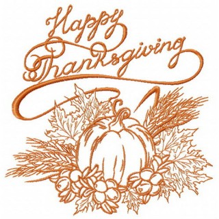 Happy thanksgiving my harvest embroidery design - Embroidery Design