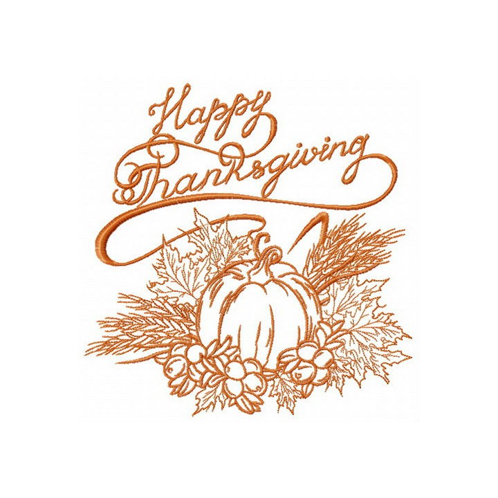 Happy thanksgiving my harvest embroidery design - Embroidery Design