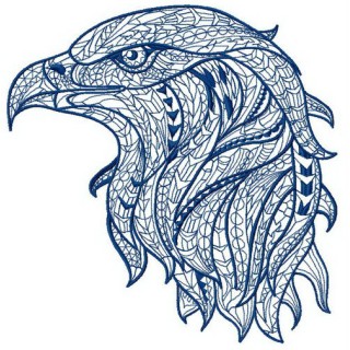Mosaic eagle 3 embroidery design - Embroidery Design