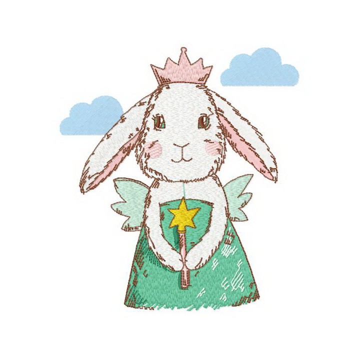 Bunny fairy 2 embroidery design - Embroidery Design