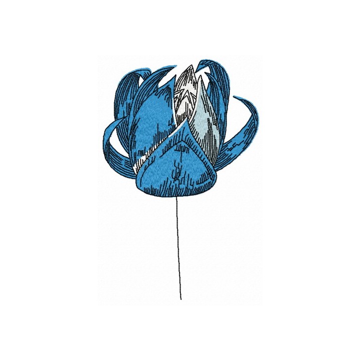 Blue meadow 7 embroidery design - Embroidery Design