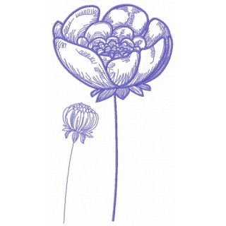 Blue meadow 6 embroidery design - Embroidery Design