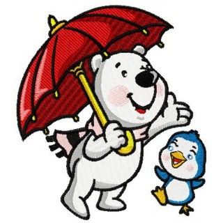 Rainy day embroidery design - Embroidery Design