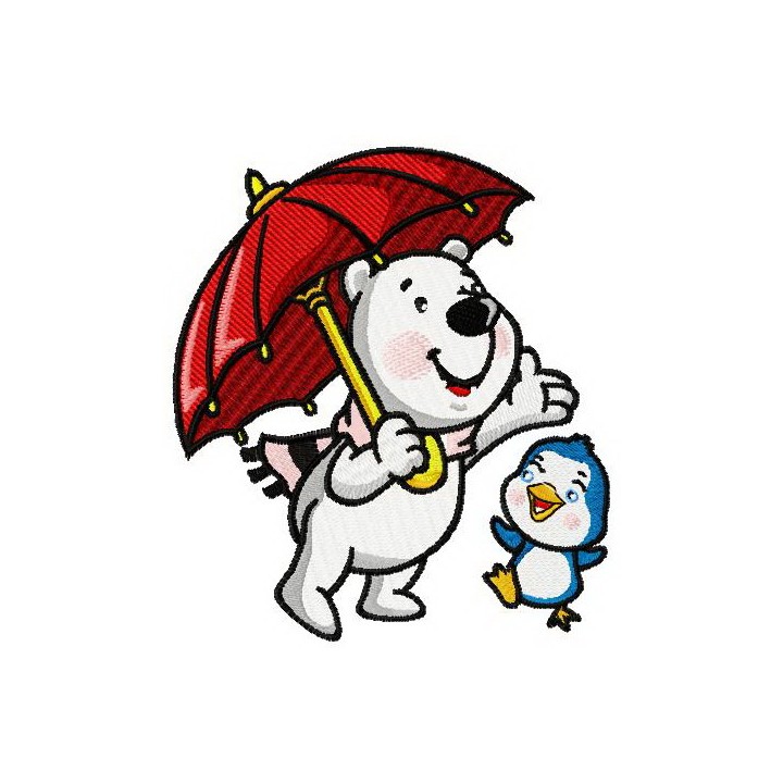 Rainy day embroidery design - Embroidery Design