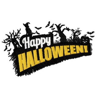 Happy Halloween embroidery design - Embroidery Design