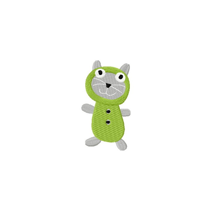 Sock doll cat embroidery design - Embroidery Design