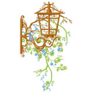 Oriental lantern 4 embroidery design - Embroidery Design