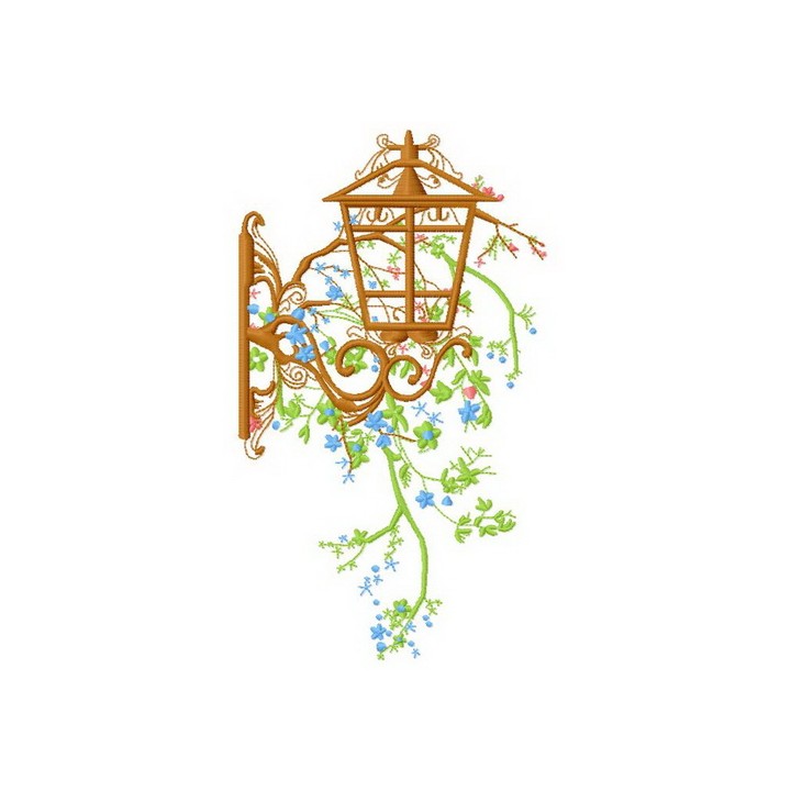 Oriental lantern 4 embroidery design - Embroidery Design