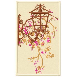 Oriental lantern 3 embroidery design - Embroidery Design
