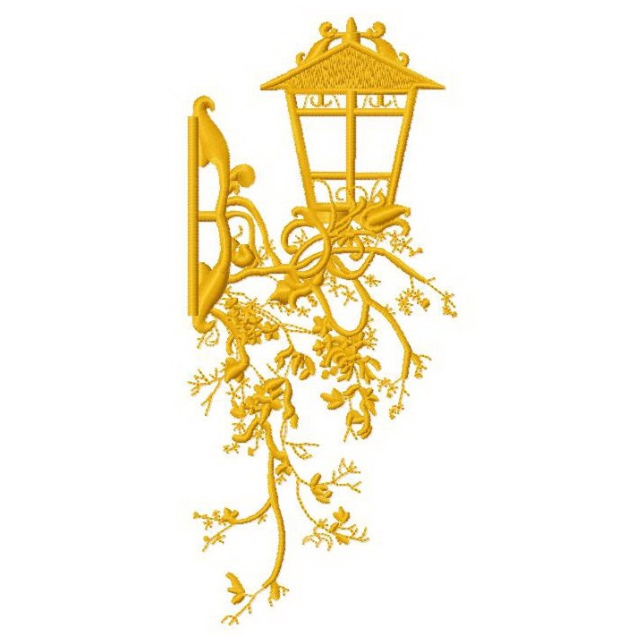 Oriental lantern 2 embroidery design - Embroidery Design