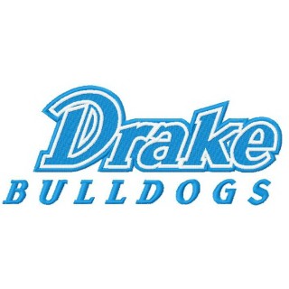 Drake Bulldogs logo 2 embroidery design - Embroidery Design