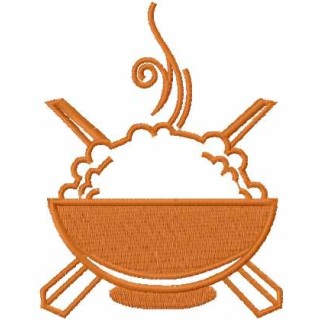 Hot rice plate 2 embroidery design - Embroidery Design