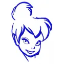 Tinkerbell 16 embroidery design showcasing a whimsical fairy motif, ideal for embellishing t-shirts and tote bags.