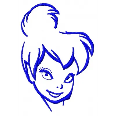 Tinkerbell 16 embroidery design showcasing a whimsical fairy motif, ideal for embellishing t-shirts and tote bags.