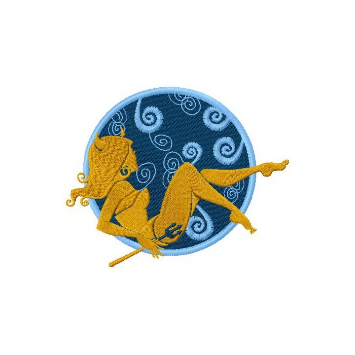 Hell lady embroidery design - Embroidery Design