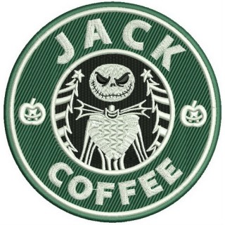 Jack coffee embroidery design - Embroidery Design