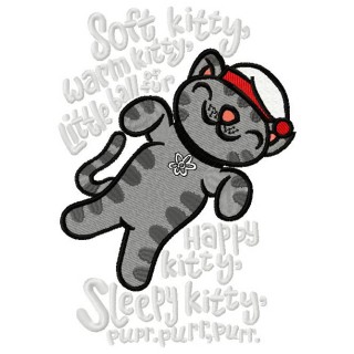 Soft kitty embroidery design - Embroidery Design