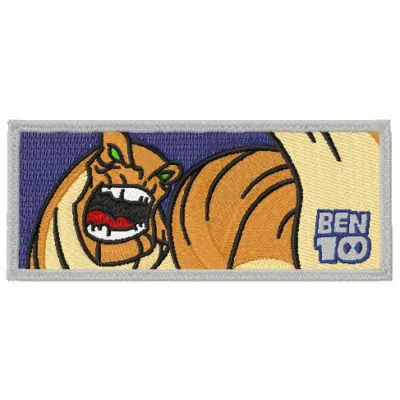 Ben 10 badge 2 embroidery design showcasing a vibrant and playful stitched motif for fans of the series.