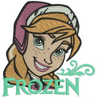 Anna Frozen 3 embroidery design - Embroidery Design
